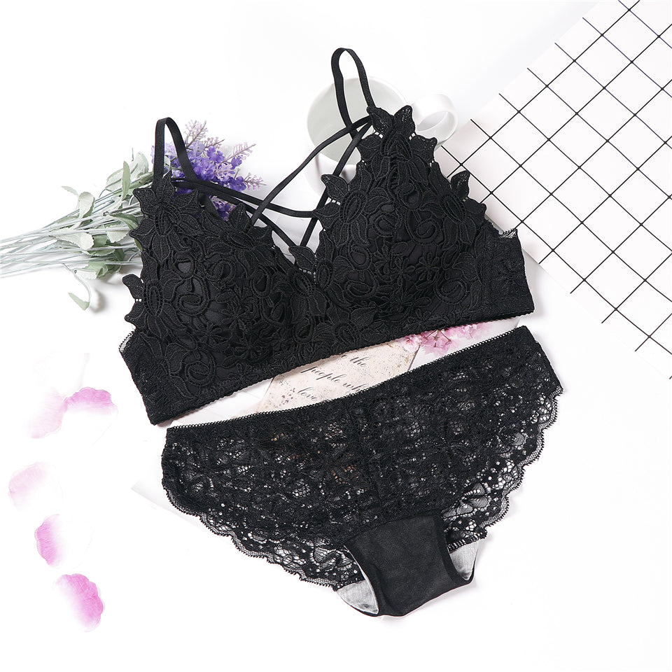 lingerie bra set wire free