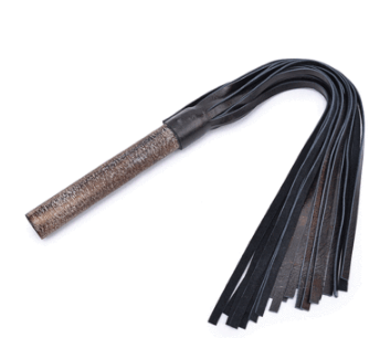 Hot Bdsm Spanking Flogger Genuine Leather Archaize Wooden Handle