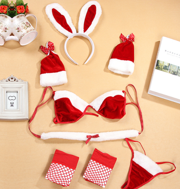 Vestido De Navidad Chica Conejita Sexy Uniforme Divertido