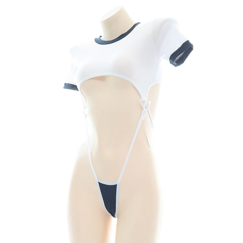 Women's Fashion High Cross One-piece Straps Gymnastics Clothes