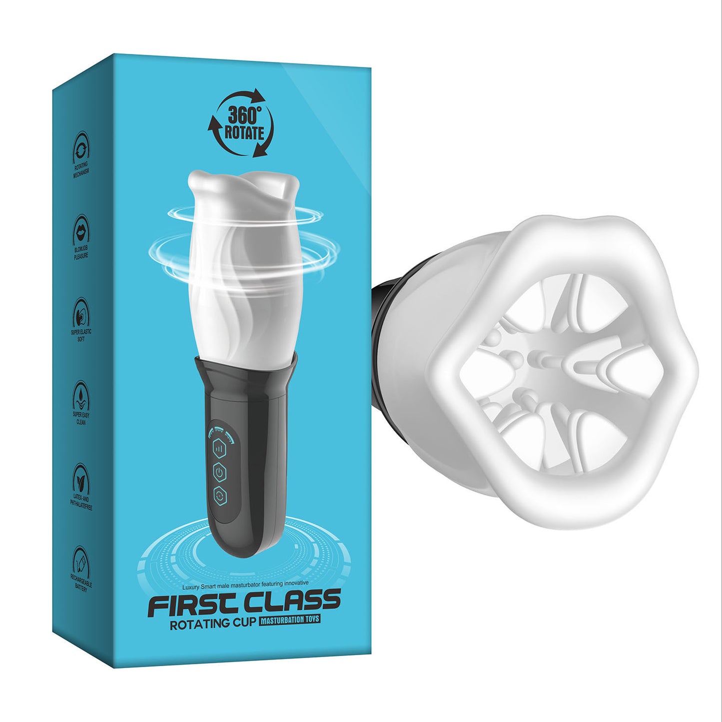 Taza eléctrica masculina giratoria completamente automática