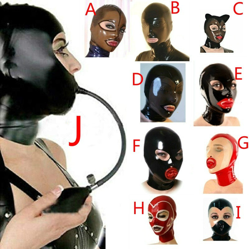 Latex Mask Cosplay With Zipper