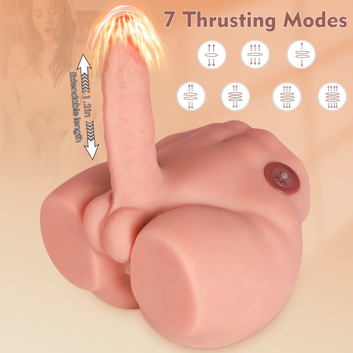 Sex Doll with Silicone Dildo & Butt
