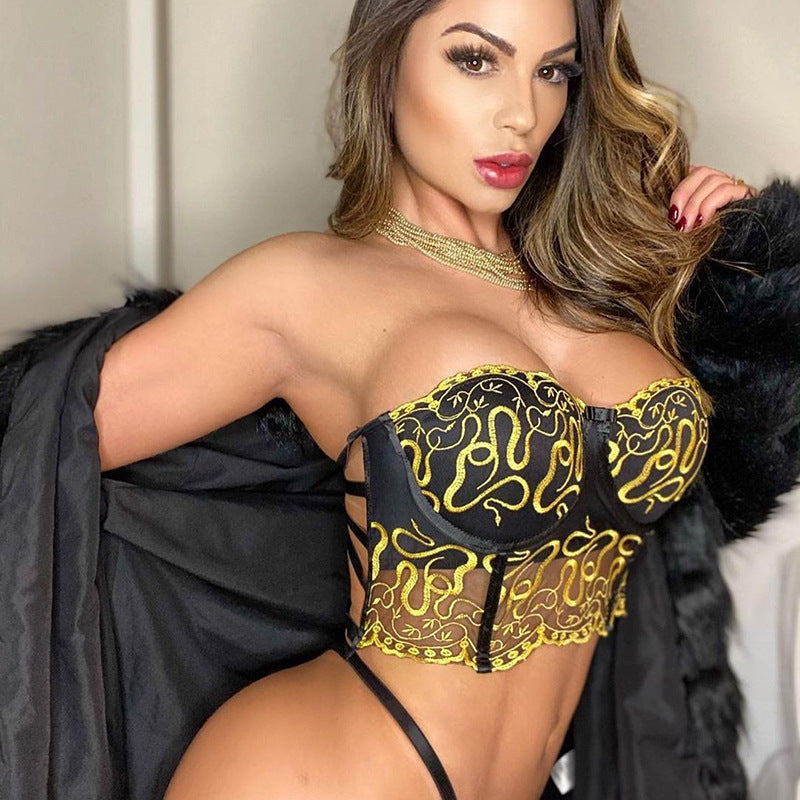 Women's Beautiful Back Push Up Bra Underwear Set