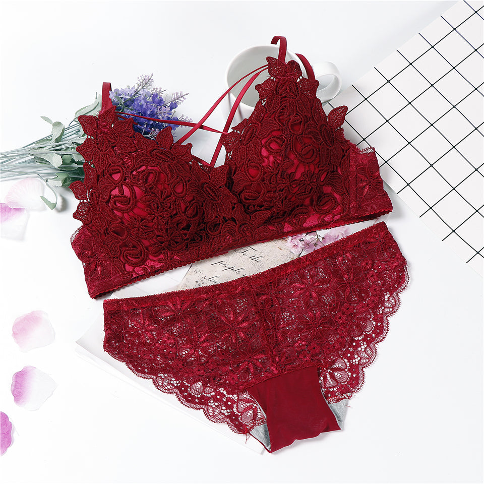 lingerie bra set wire free