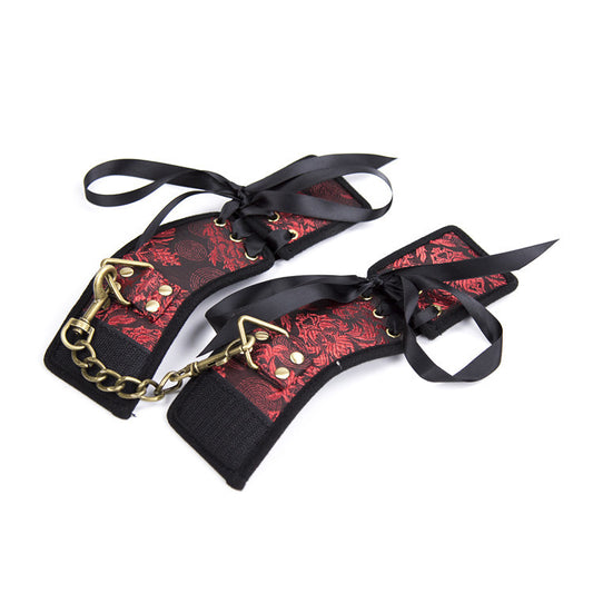 Ribbon Local Tyrant Gold Hand And Handcuffs Velcro Tied Hands Restraint FemaleSex Toys