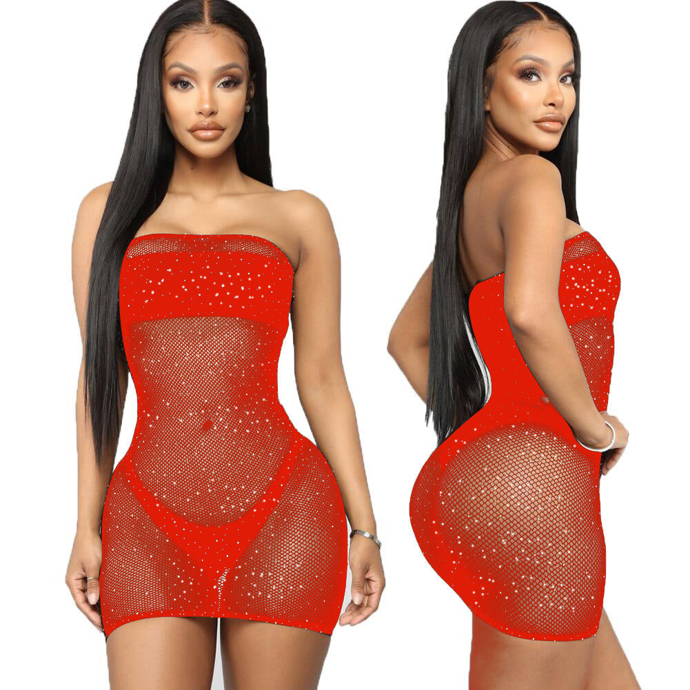 Wrapped Chest Hot Diamond Hot Selling Sexy Lingerie Point Diamond Starry