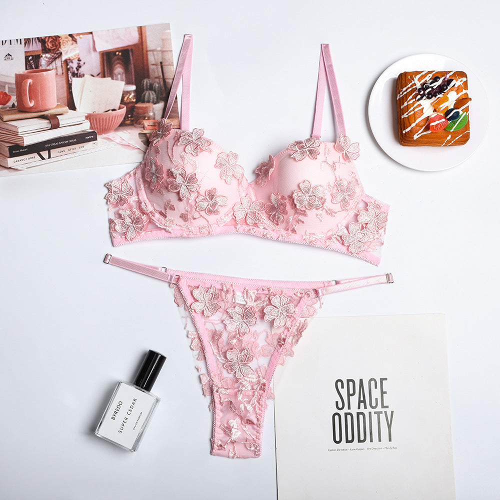 European And American Flower Embroidery Girls Underwear