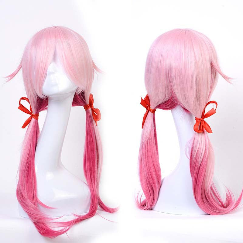 Cosplay动漫粉色双马尾假发