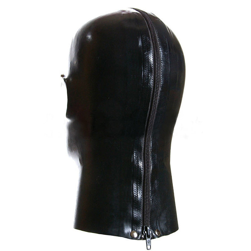Cosplay Latex Headgear With Zipper Cosplay Unisex